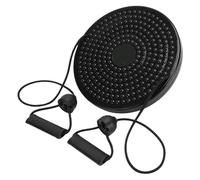 Planche d'abdominaux Core Ab Twister Planche de torsion abdominale avec semelle massage for affiner la taille, les bras, hanches et cuisses(Black)