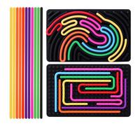 Planche d'activité sensorielle Planche d'activité sensorielle Jouet de motricité pour développer Les compétences manuelles Jouet Montessori Un ver Qui se tortille avec Matrice (Ferreux)