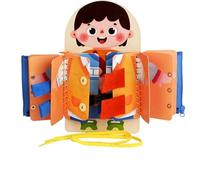 Planche d'Activites Enfant - Jouets d'apprentissage des Compétences de Base,Jeu Éducatif en Bois Développemental 3+ Ans Maison École Maternelle Crèche Voyage Voiture