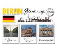 Planche d'autocollants A5 en vinyle Berlin - Allemagne Allemagne Europe ville timbres horizon drapeau film caméra image monuments voyage vacances #82232