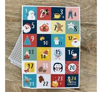 Planche de 24 stickers de l'avent