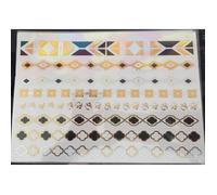 Planche de 8 Tatouages éphémères métallique waterproof. Tatoo temporaire or