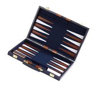 Planche de backgammon enroulable en cuir PU avec tapis de jeu d'échecs avec règles faciles parfaites pour les adultes et planche pliable avec guide de règles (français non garanti)