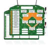 Planche de baseball portable de 32,6 x 27,9 cm double face avec 30 bandes magnétiques et 2 marqueurs, outil de stratégie d'entraînement de softball