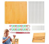 Planche De Blocage À Tricot, 9.25x9.25 Pouces Base De Tricotage En Bois, Tapis De Blocage En Bois, Tapis De Panne Méticuleusement Poli Pour Une Finition Élégante Compétences Au Crochet Au Niveau Supér