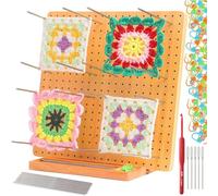 Planche de blocage au crochet, planche à tricoter, carrée, 9,25 x 9,25 pouces | Outils de bricolage pratiques, base à tricoter, planche à tricoter faite à la main pour les grands projets