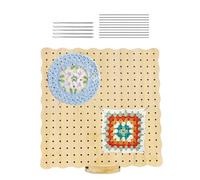 Planche de blocage de fil - Disque à crochet à bloquer avec 10 pegs | Boho Art Wall Decor | Tapis fait à la main pour créer des projets de tricot qui terminent la décoration