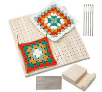 Planche De Blocage En Bois Au Crochet Réutilisable, Fabriquée À La Main, Ensemble De Tapis De Blocage En Tricot, Support Carré, Planche De Blocage