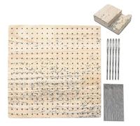 Planche De Blocage En Bois De Qualité Supérieure Pour Projets De Tricot Et De Crochet ¿ 23,5 Cm X 23,5 Cm Avec Aiguilles Et Support