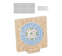 Planche De Blocage En Bois Pour Crochet, Planche De Blocage Pour Carrés Granny Avec 10 Épingles De 2 Tailles (15 Cm/19,5 Cm), 5 Aiguilles À Tricoter Et Tapis De Blocage Pour Projets De Tricot