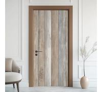 Planche De Bois Sticker Mural, Style Industriel Autocollants De Porte Muraux Décoration Poster Murale, Porte en Bois Stickers de Porte Imperméable Vinyle 90x200 cm ey268