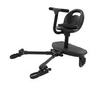 Planche de buggy Board 64 x 59 cm avec siège, marchepied pour poussette universelle pour enfant, attelage de remorque pour bébé, avec siège