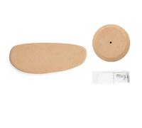 Planche de calage en argile Planche en bois for poterie, plaque de formage d'argile forme irrégulière, vierge densité avec kit base ronde 1 ensemble(11x29.5cm)