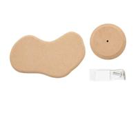 Planche de calage en argile Planche en bois for poterie, plaque de formage d'argile forme irrégulière, vierge densité avec kit base ronde 1 ensemble(17x28cm)