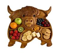 Planche De Charcuterie En Bois - Plateau De Vache En Acacia, Plateau De Service De Ferme, Assiette De Fromage Décorative, Présentoir De Collations Rustiques | Planche À Apéritif En Bois D'acacia, Pièc