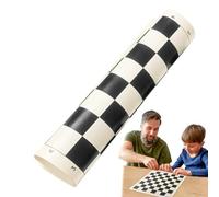 Planche de chess portable - Scheda a scacchi da viaggio, set di scacchi arrotolati | Torneo di Cuoio Chess Board tappetino a scatto morbido, di plastica e comoda borsa da trasporto ideal per i