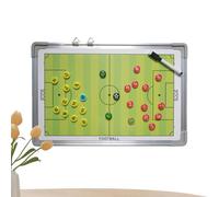 Planche de coaching de football effaçable avec 2 marqueurs | Tableau blanc portable pour le de l'entraînement, le développement de l'équipe, la planification des matchs