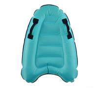 Planche de corps gonflable, planche de corps portable légère avec poignée planche de surf flottante pour pelouse toboggan eau natation activité plage (bleu)