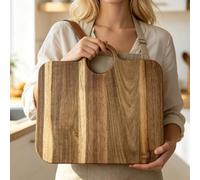 Planche de Cuisine Créative en Acacia Planche de Cuisine Créative(small) | pour bois d'acacia massif, pratique, design , pour idéal cuisine, pour facile à nettoyer