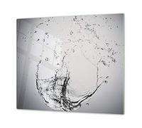 Planche de cuisine en VERRE trempé - Planche à découper en verre - Couvre-plaques de cuisson - UNE PIÈCE (60x52 cm) ou DEUX PIÈCES (30x52 cm chacune);D02 Série Eau: Gouttes D'Eau 1