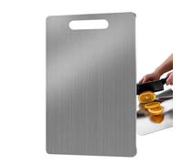 Planche de découpe de cuisine - Bloc de boucher double face | de coupe sans glissement avec couche en acier inoxydable, conception facile de préparation pour la viande, coupe de fruits, cube