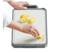 Planche de découpe double face - Planche de découpe en acier inoxydable | PP & Silicone Kitchen Metal Maty Mat | Tapis non coulissant alimentaire avec fonction de préparation des légumes pour