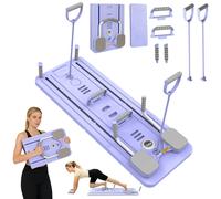 Planche de fitness abdominale multifonctionnelle, planche d'exercice pour la maison, pliable, légère, roue abdominale pour la remise en forme à domicile Rose