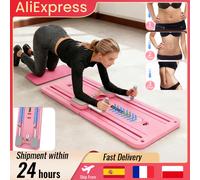 Planche de fitness multifonctionnelle, planche abdominale pliable, plaque de pompes, planche de Pilates, équipement de fitness pour le renforcement du tronc Pink