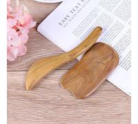 Planche De Guasha En Bois De Santal Naturel, Grattoir, Outils De Massage De Thérapie De Pression Pour Le Visage, Le Cou Et Le Corps, 1 Pièce/2 Pièces