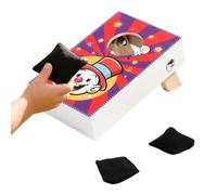 Planche de Lancer de Sacs de Haricots - Plateau en Bois Portable Pédagogique | Set de Cornhole Portable avec 3 Sacs de Grains - pour Maison Fêtes Extérieur Pelouse Jardin Camping -Match