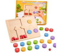 Planche de liaisons numériques en bois - Jouet de soustraction d'addition | Jouet d'addition et de soustraction , planche de liaison numérique en bois, enseigne l'addition