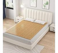 Planche de lit pliable en bambou - Matelas portable enroulable à lattes pour un meilleur soutien de la taille et une meilleure qualité de sommeil - Tapis de base de lit facile à transporter