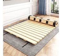 Planche de lit pliable en bois - Base de matelas tatami en bois massif avec cordon en nylon pour un soutien ferme et un sommeil de style japonais