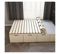 Planche de lit pliable en bois, support de matelas, lattes durables pour protection de la taille, cadre de lit rigide à lattes enroulées (135 x 190 cm) - Idéal pour le confort et la stabilité