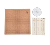 Planche de macramé 11,8 x 11,8 pouces, planche de tressage en macramé à double face avec 30 épingles en T et 5 règles auxiliaires, grille en liège réutilisable pour la réalisation