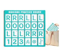 Planche de mahjong solo, aide à l'entraînement de mahjong, disposition à un joueur, support d'entraînement compact, organiseur de carrelage de table pour femmes et hommes, retraités, appartement, fête