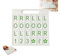 Planche de Mahjong Solo Portable avec 24 Emplacements, Aide d'Entraînement en Impression 3D, Accessoire Compact pour Pratique du Mahjong