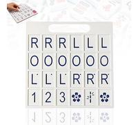 Planche de Mahjong Solo Portable avec 24 Emplacements, Aide d'Entraînement en Impression 3D, Accessoire Compact pour Pratique du Mahjong