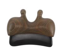 Planche de Massage Gua Sha Visage en Bois de Santal Marron | Forme , Grain Soigné, Surface Lisse, Usage Maison et Routine Beauté