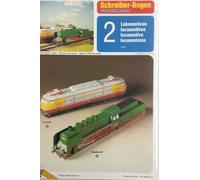 Planche de modèles en carton Schreiber 2 locomotives O