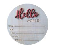 Planche de naissance unique en bois pour nouveau-nés pour garçons et filles - Accessoires de photographie pour nouveau-né et hôpital