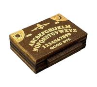 Planche de Ouija, outil de divination en bois, jeu d' mystique avec tiroir de rangement, petite décoration d'Halloween, idéal pour les fournitures de fête, la configuration de sorcellerie