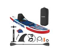 Planche de paddle - TECTAKE - Planche de stand-up paddle 2-en-1 gonflable, polychlorure de vinyle, 288 x 77 x 22,5 cm - Rouge/Bleu