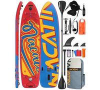 Planche de paddle familiale gonflable de 30,5 cm avec kit de conversion en kayak, kit complet de paddle pour adultes, avec pagaie simple/double, siège de kayak et autres accessoires