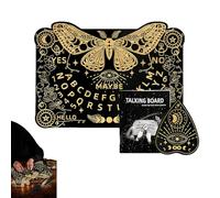 Planche de parole avec pendule - sculpté de lettres et de chiffres - Deck pour guide occulte - Tableau de réponse spirituelle avec aiguille du cœur - Jeu de séance interactif pour les amis qui