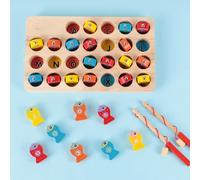 Planche De Pêche Magnétique En Bois Durable, Avec Canne À Pêche, Puzzle De Comptage Des Maths, Jouets Éducatifs, Cadeau Montessori Préscolaire