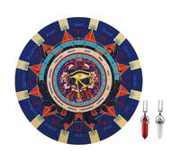 Planche de Pendule - Planche de Saint- en Caoutchouc | Tapis de Planche de Pendule | Tapis de Souris de Divination radiesthésique de 21,6 cm | Tapis de Pendule d'astrologie de Forme Ronde pour