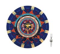 Planche de Pendule - Planche de Saint- en Caoutchouc | Tapis de Planche de Pendule | Tapis de Souris de Divination radiesthésique de 21,6 cm | Tapis de Pendule d'astrologie de Forme Ronde pour