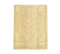 Planche de perles en bambou pour la fabrication de bijoux, tapis de perles de 29 x 38 cm, design robuste avec outil de mesure d'échelle pour la fabrication de colliers et de bracelets, design à faire