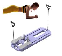 Planche de Pilates améliorée 2025 | Planche d'entraînement Ab Pilates | Planche à roulettes avec tapis antidérapant | Réformateur de Pilates pliable | Kit de barre de Pilates à